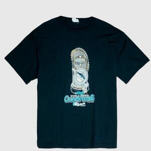 VINTAGE FLORIDA MARLINS WORLD SERIES CHAMPIONS LEE SPORT T-SHIRT XL 2003 MLB